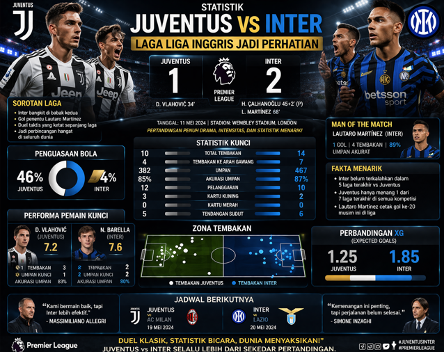 Statistik Juventus vs Inter