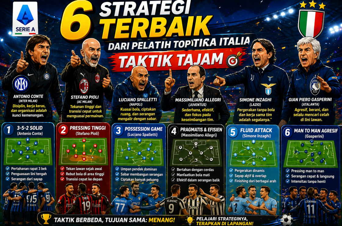 6 Strategi Terbaik dari Pelatih Top
