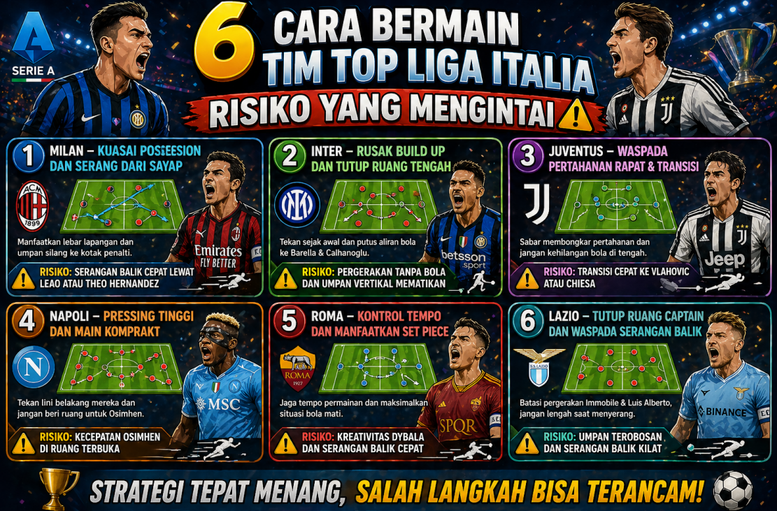 6 Cara Bermain Tim Top Liga