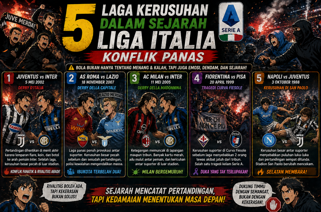 5 Laga Kerusuhan dalam Sejarah