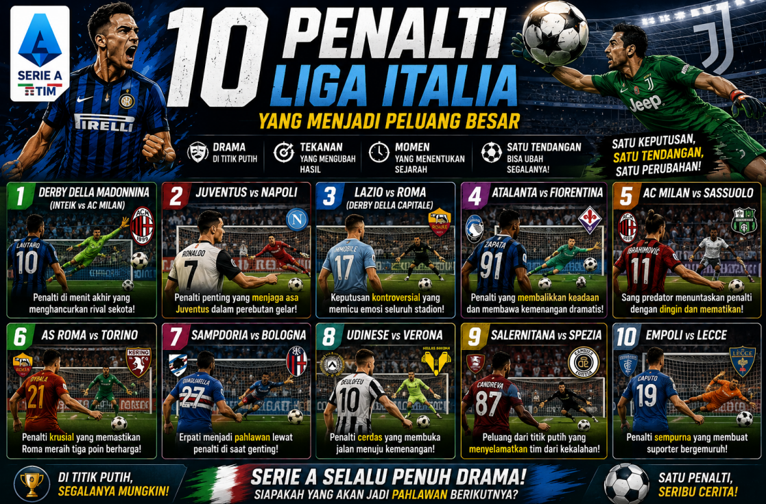 10 Penalti Liga Italia
