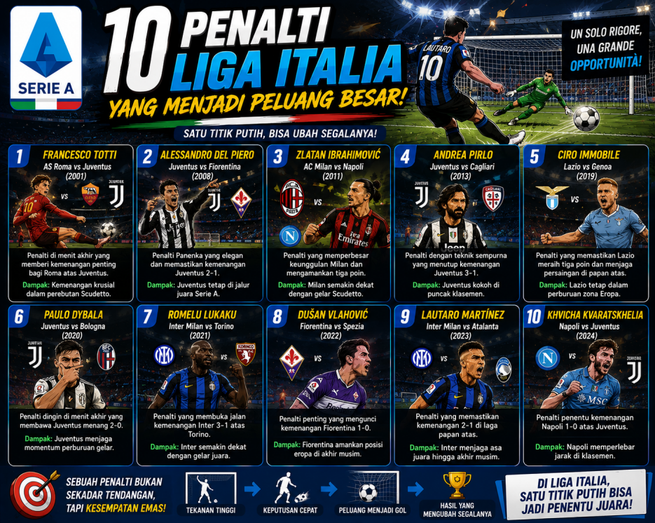 10 Penalti Liga Italia