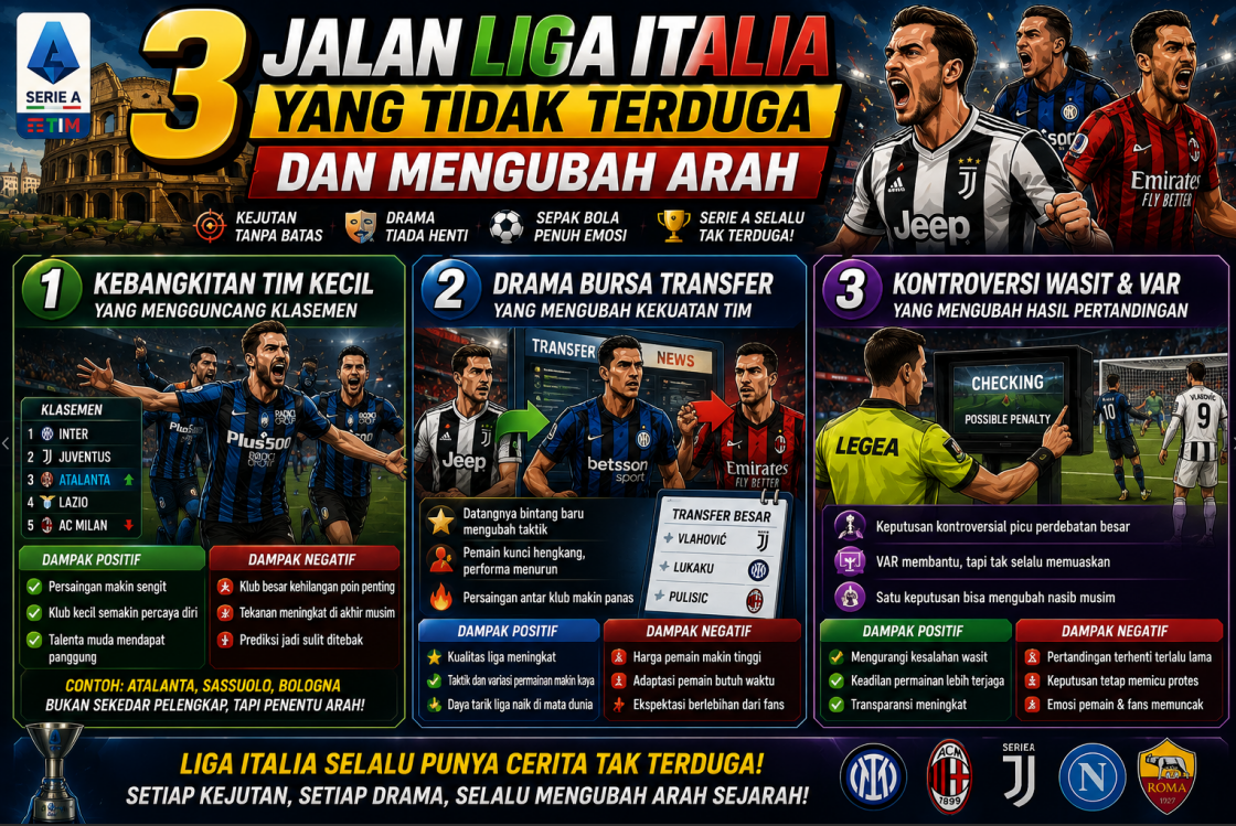 3 Jalan Liga Italia yang Tidak Terduga