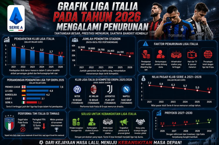 Grafik Liga Italia Pada Tahun 2026