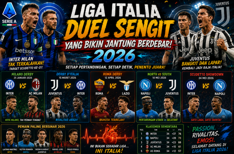 Liga Italia Duel Sengit