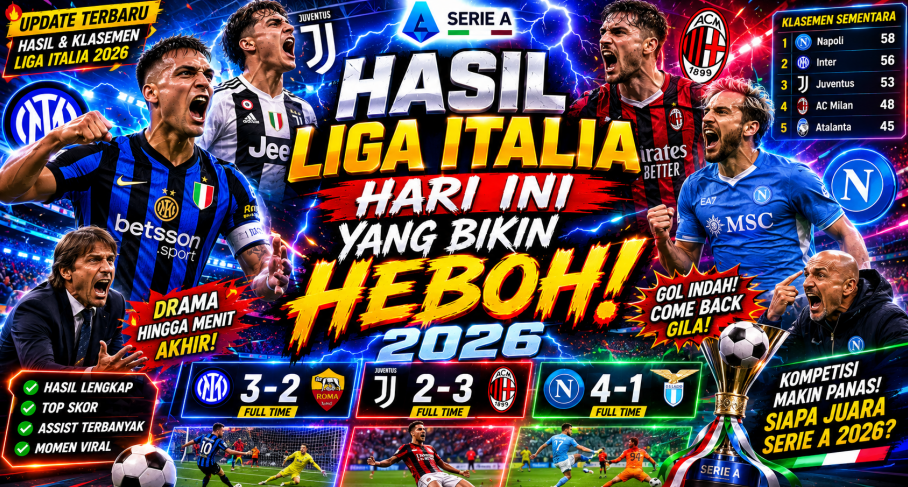 Hasil Liga Italia Hari Ini