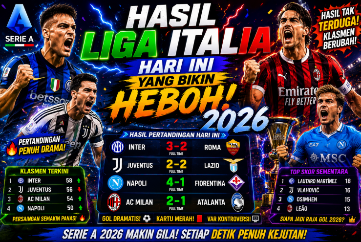 Hasil Liga Italia Hari Ini