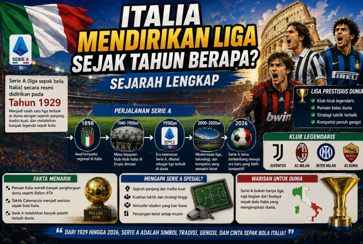 Italia Mendirikan Liga Sejak Tahun
