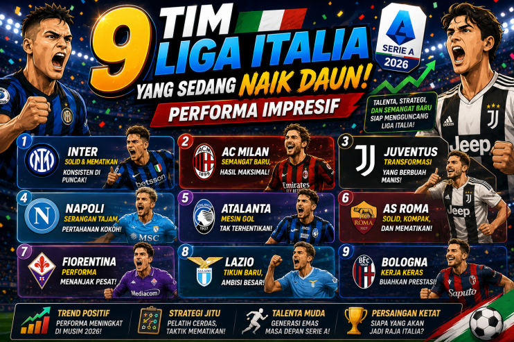 9 Tim Liga Italia yang Sedang Naik Daun